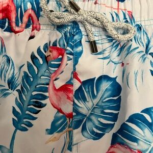 NEW MENS  FLAMINGO swim trunks